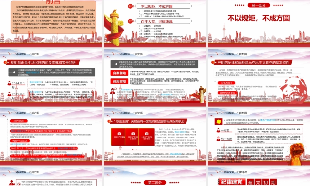 明党纪强党规坚定初心跟党走PPT党的纪律是党的各级组织和全体党员必须遵守的行为规则PPT课件（带内容）.pptx