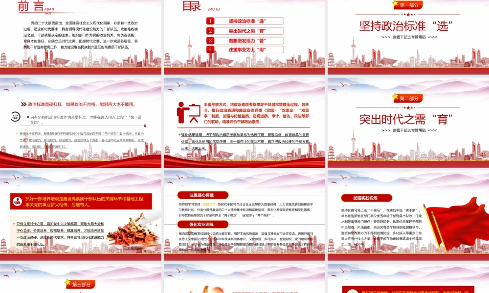 建强干部选育管用链党日活动党课PPT课件（带内容）.pptx