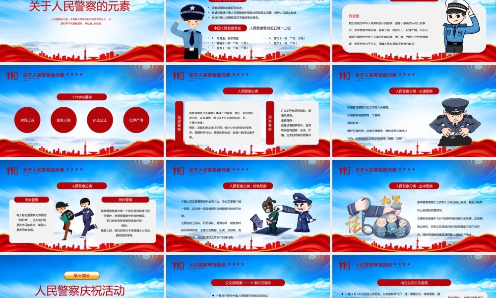 2023年1月10日第3个中国人民警察节PPT110中国人民警察节介绍PPT课件（带内容）.pptx