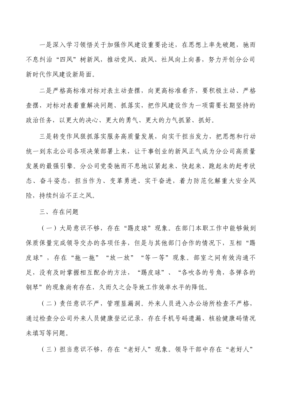 公司作风建设行动调研报告.docx_第2页