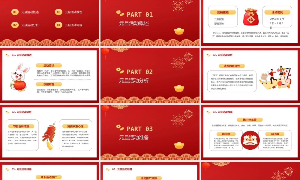 兔年元旦活动策划模板.pptx