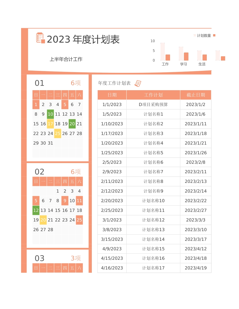 2023年日历计划表.xlsx_第1页
