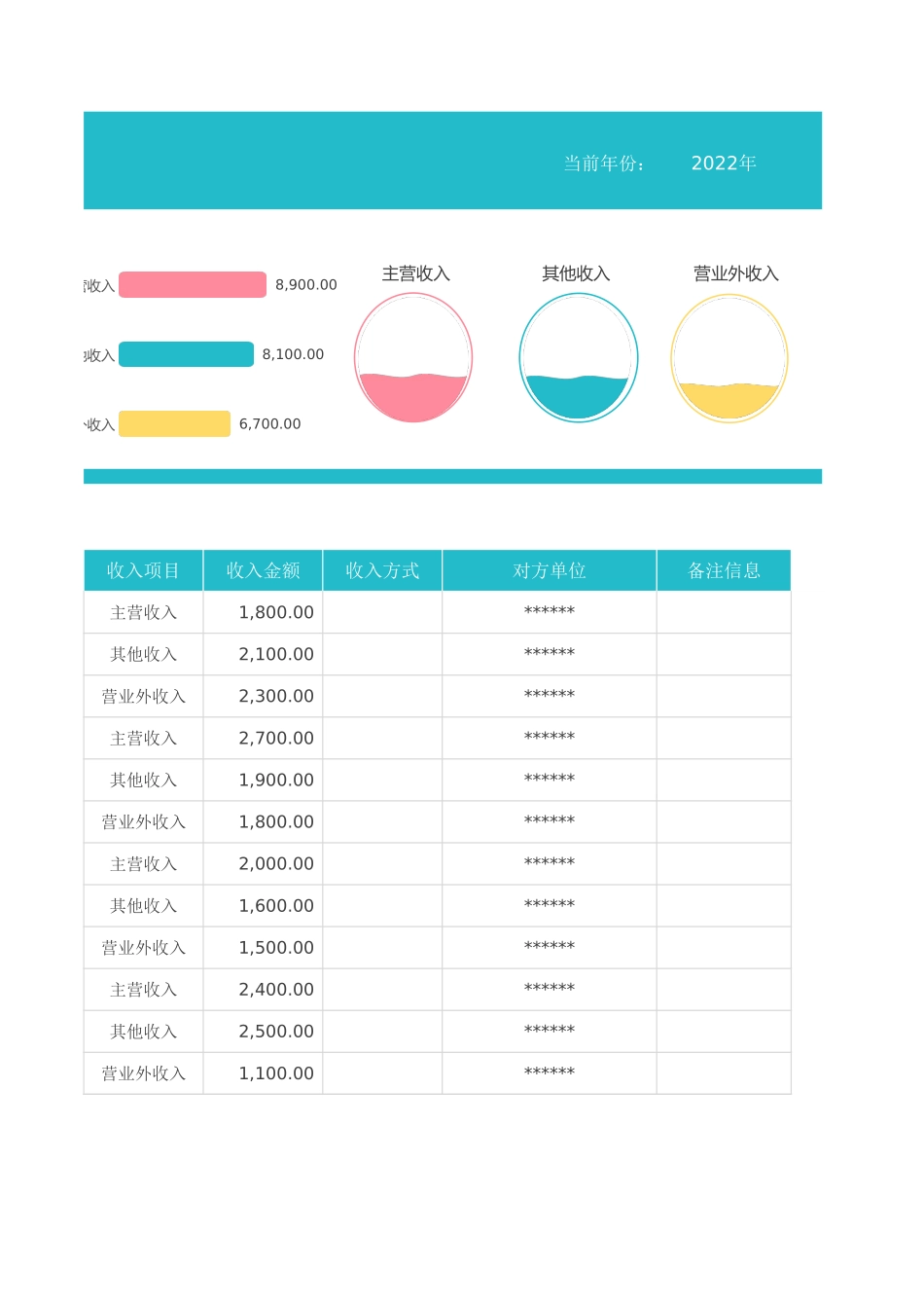 营收收款报表分析表-可视化图表.xlsx_第2页