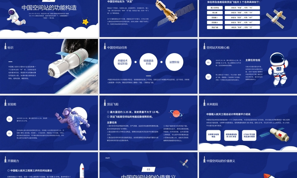 中国空间站发展历史介绍PPT模板.pptx