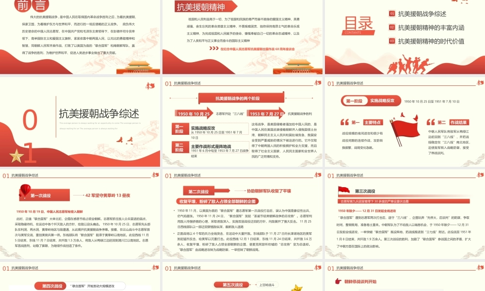 抗美援朝精神专题党课党建课件.pptx