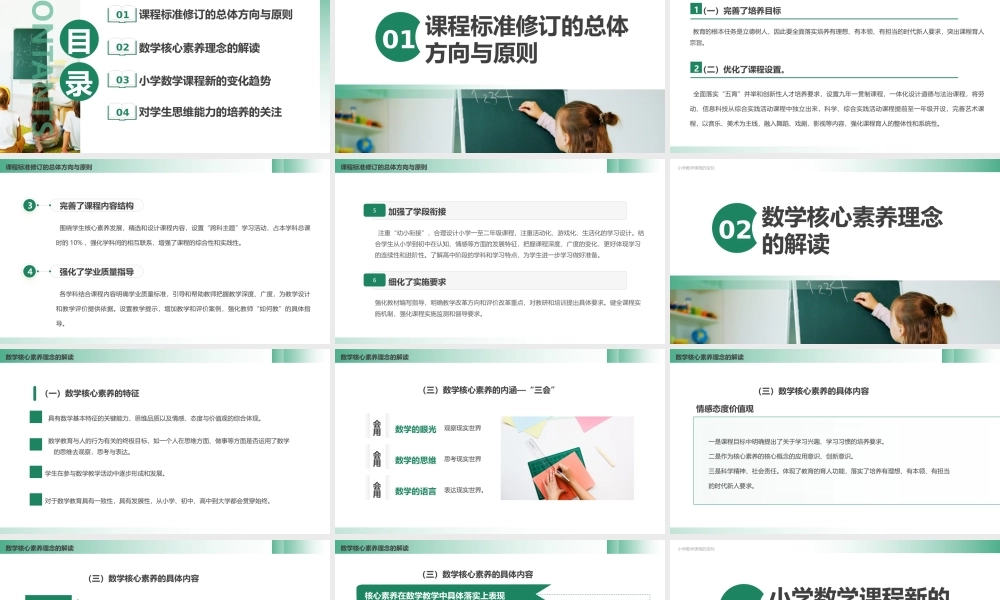 小学 义务教育数学课程标准（2022年版） 变化与解读 .pptx