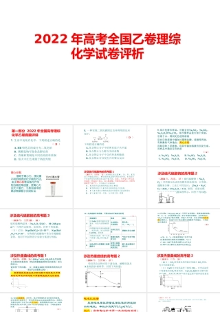 2022年高考全国化学试题评析.ppt