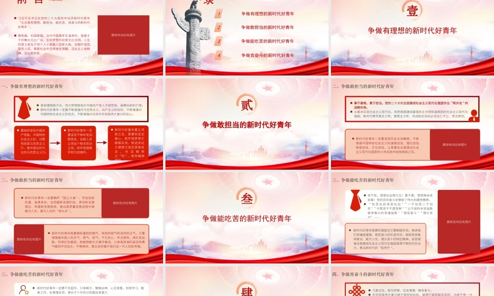 争做有理想敢担当能吃苦肯奋斗的新时代好青年PPT专题团课课件（带内容）.pptx