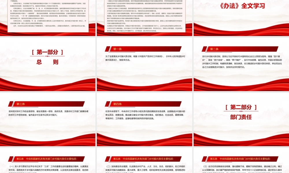 2022《乡村振兴责任制实施办法》全文学习PPT课件（带内容）.pptx