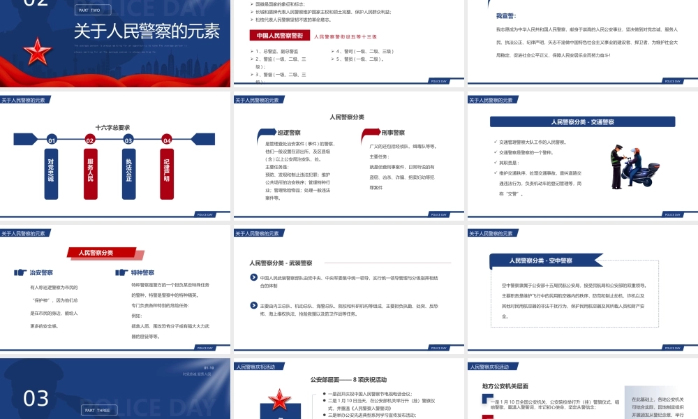2023年1月10日第3个中国人民警察节PPT致敬人民警察PPT课件（带内容）.pptx