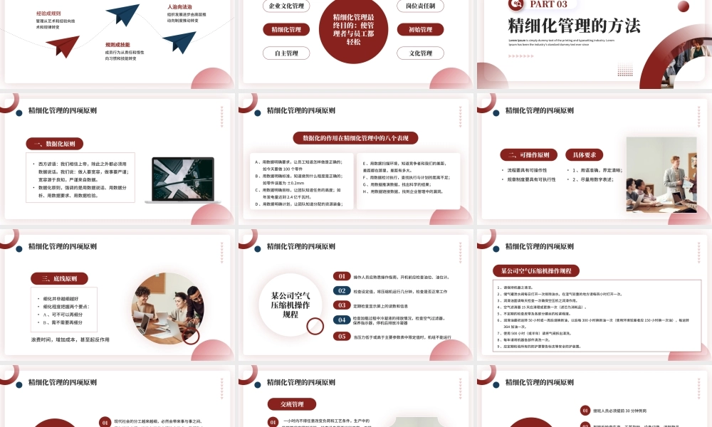 红蓝商务风如何做好精细化管理PPT.pptx