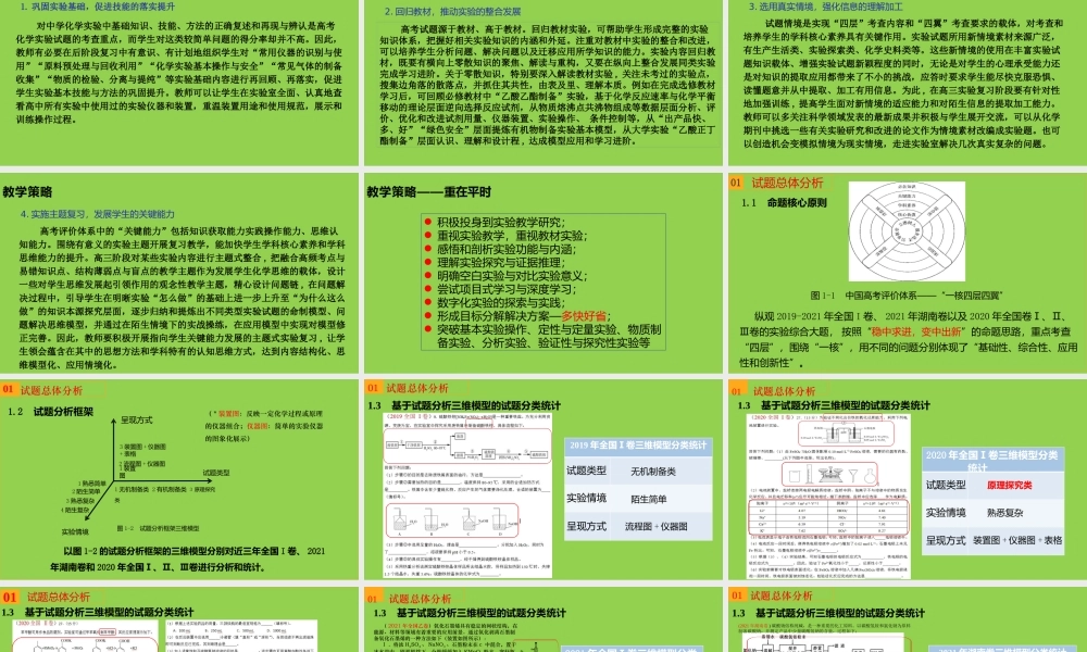 2023年高考化学实验综合题思维模型与复习策略讲座.pptx