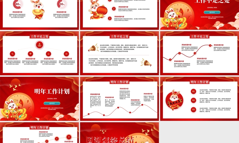 红色国潮年终工作总结PPT模板.pptx