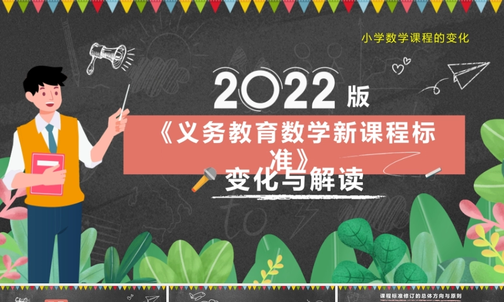 彩色黑板义务教学课程标准变化与解读宣讲通用PPT模板.pptx
