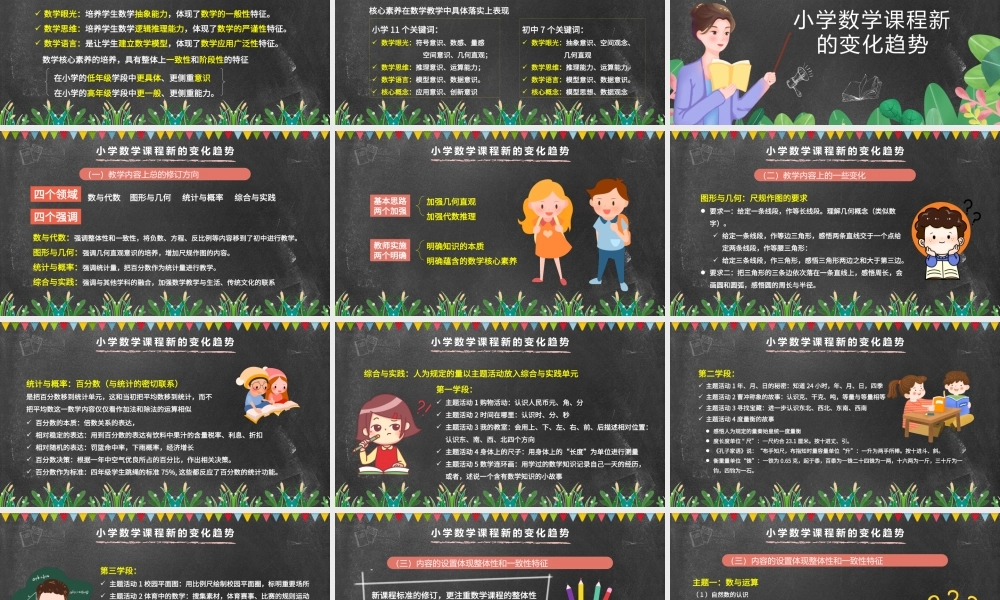 彩色黑板义务教学课程标准变化与解读宣讲通用PPT模板.pptx