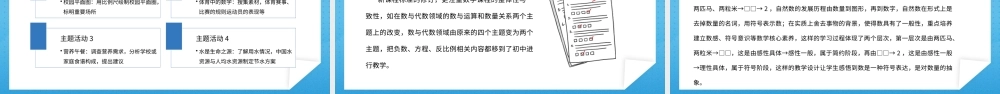 蓝色2022版《义务教育数学新课程标准》的变化与解读PPT模板.pptx