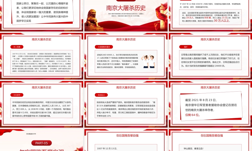 12月3日南京大屠杀死难者国家公祭日介绍宣传PPT勿忘国耻PPT课件（带内容）.pptx