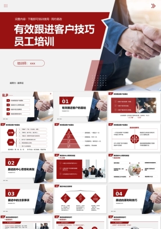 有效跟进客户技巧员工培训PPT模板.pptx