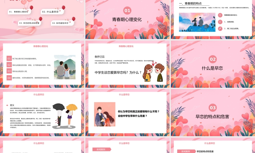 青春期性教育预防早恋主题教育PPT.pptx