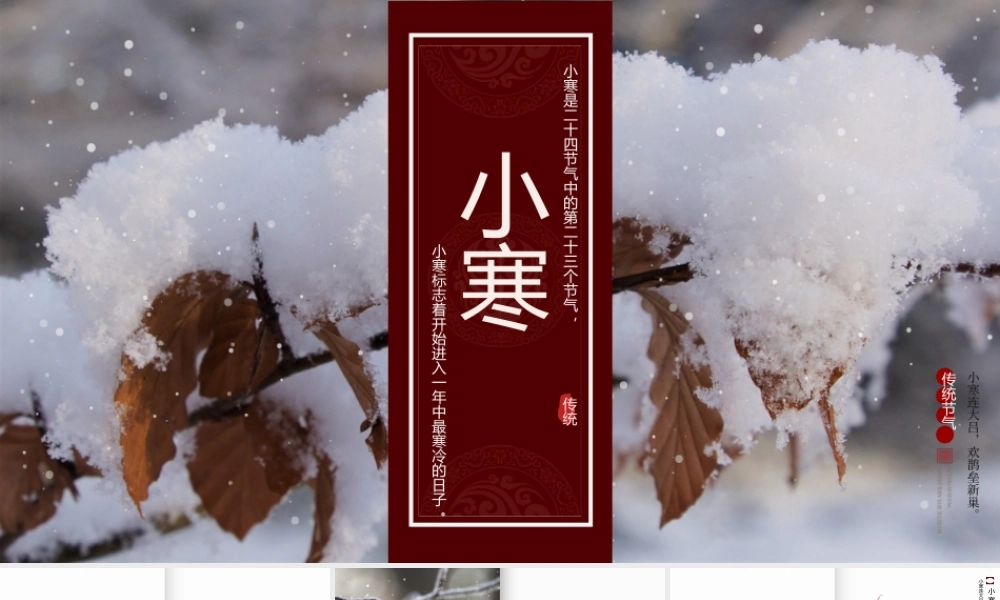 中国风二十四节气小寒介绍.pptx