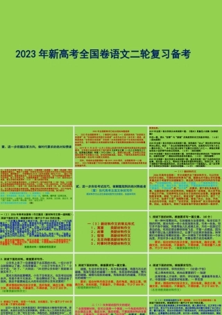 2023年新高考全国卷语文二轮复习备考策略.pptx