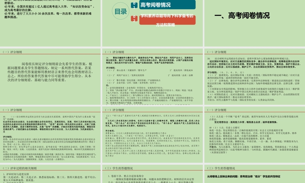 基于核心素养的2022年高考思想政治后期复习策略讲座.pptx