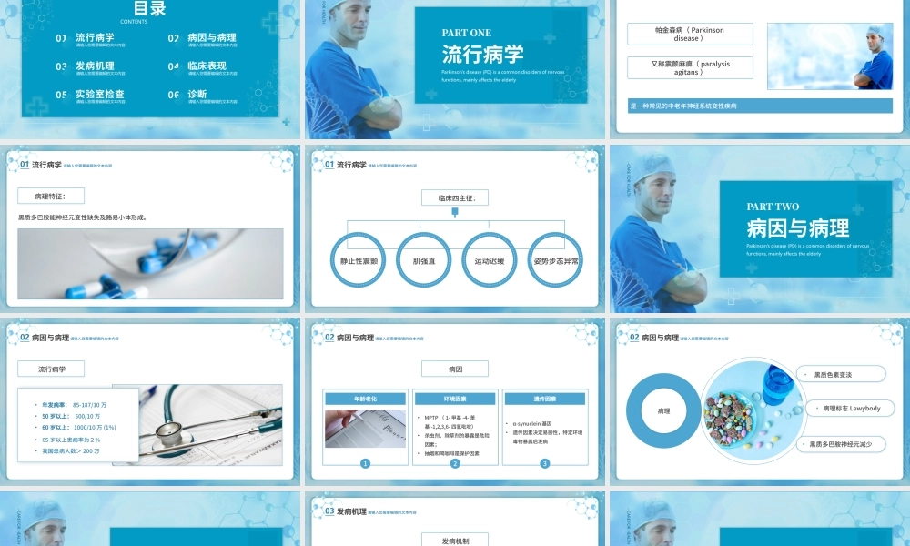 帕金森病疾病预防关爱患者医学知识培训学习PPT课件（带内容）.pptx
