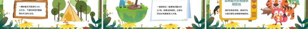 绿色卡通世界森林日主题班会PPT模板.pptx