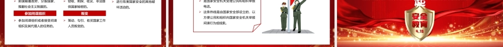 红色国家安全教育日科普宣传课件PPT模板.pptx