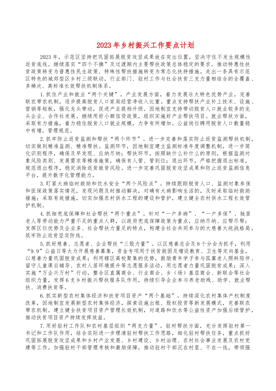 202X年乡村振兴工作要点计划.docx_第1页