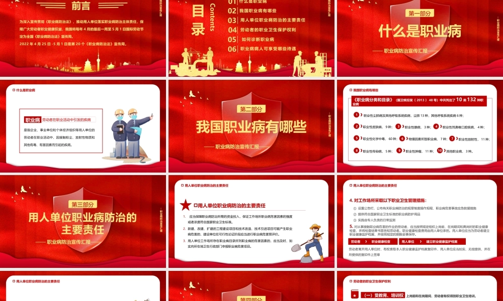 2022年4月25日-5月1日第20个《职业病防治法》宣传周职业病防治知识培训PPT课件（带内容）.pptx