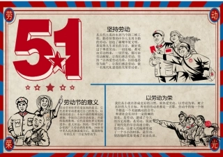 复古卡通五一劳动节手抄报小报.docx