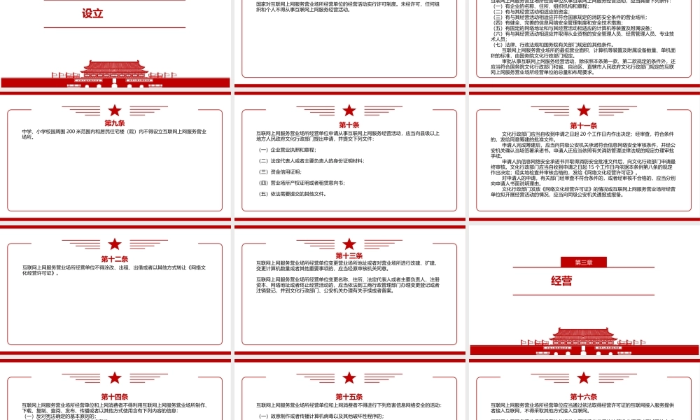 《互联网上网服务营业场所管理条例（2022修订）》全文学习材料PPT课件（带内容）.ppt