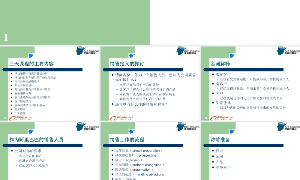 阿里巴巴销售培训.ppt