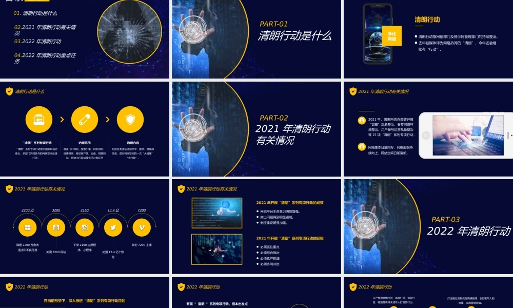 黄色网络清朗行动课件.pptx