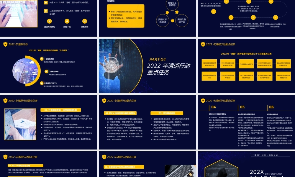 黄色网络清朗行动课件.pptx
