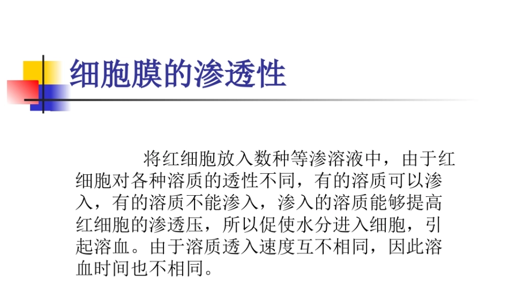 细胞实验课件细胞膜的渗透性.ppt