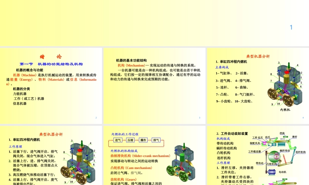 重庆大学机械原理本科生教学课件重大机械原理绪论.ppt