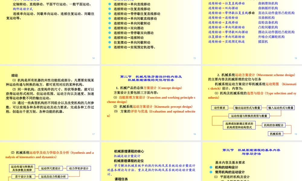 重庆大学机械原理本科生教学课件重大机械原理绪论.ppt