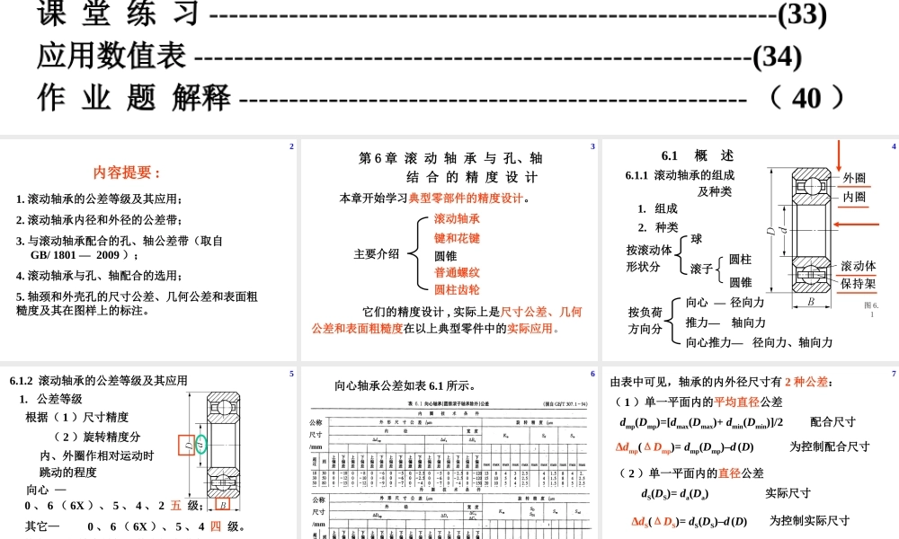 机械精度设计及检测12第6章滚动轴承与孔、轴结合的精度设计.ppt