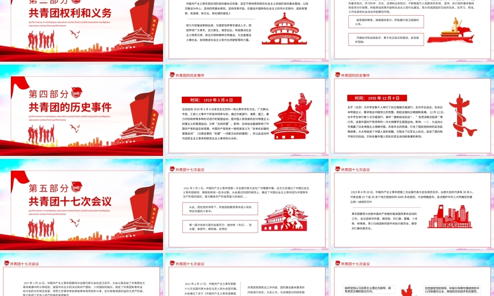 共青团的光辉历史优良传统艰苦奋斗努力拼搏动态PPT.pptx
