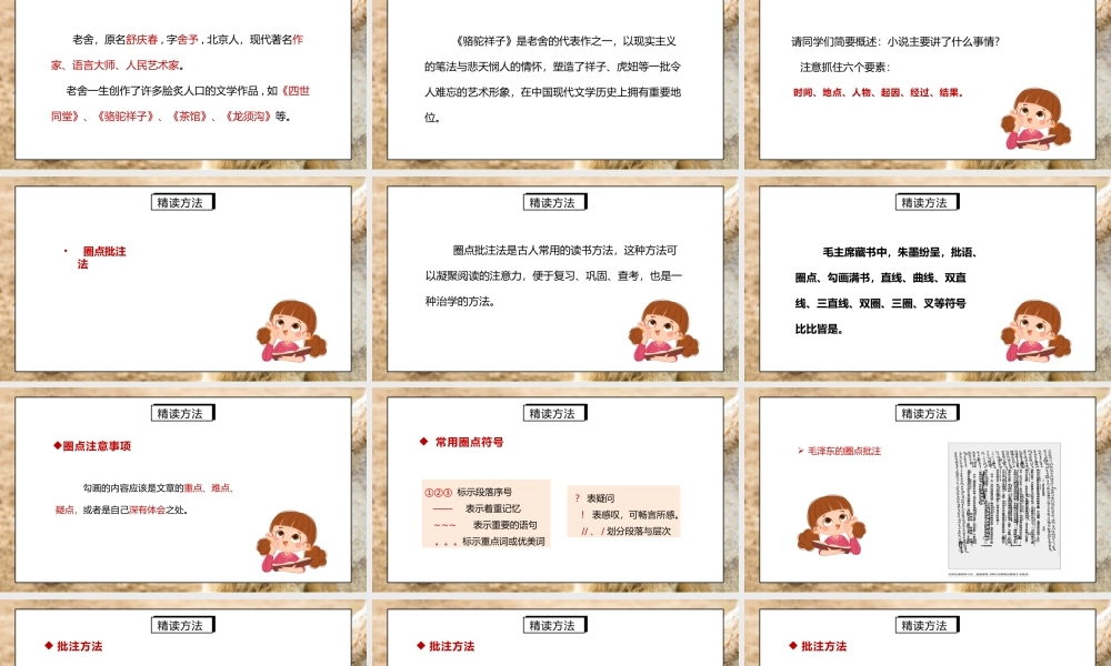 部编版七年级语文下册名著导读《骆驼祥子圈点与批注》PPT课件.pptx