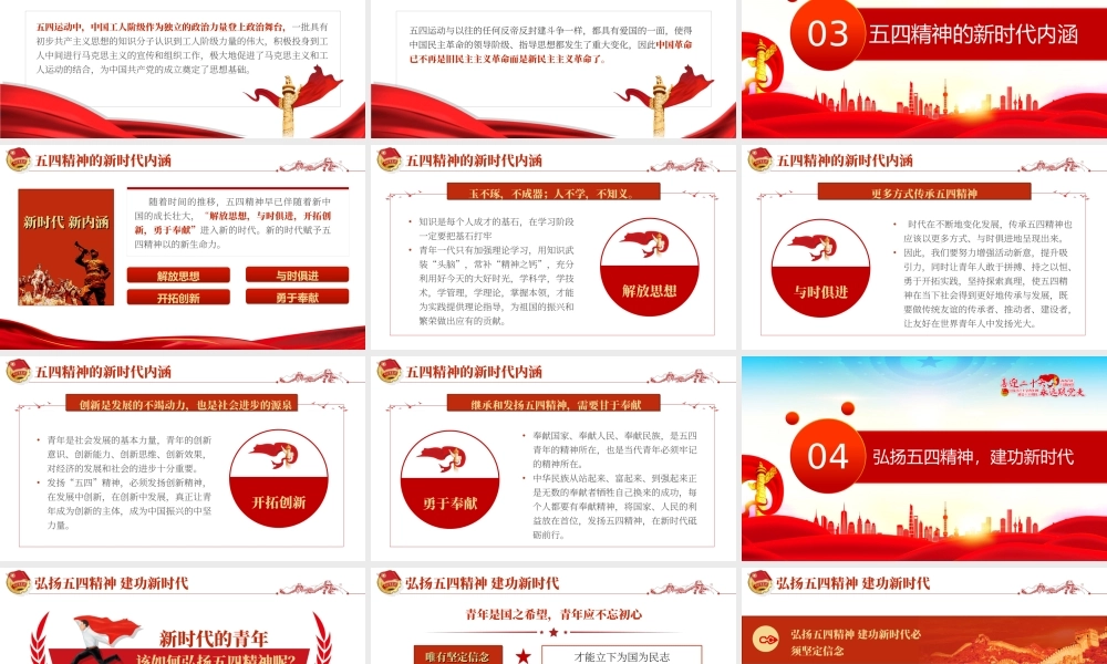 纪念五四运动103周年-五四精神传承你我专题团课PPT课件（附心得体会）.ppt