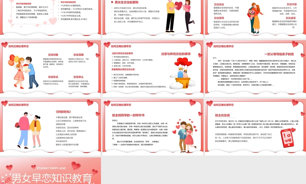 青春期系列教育主题班会-男女早恋知识教育PPT课件（带内容）.pptx