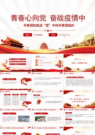 请党放心战疫有我-战疫中的共青团组织团委团支部团课PPT课件（带内容）.ppt