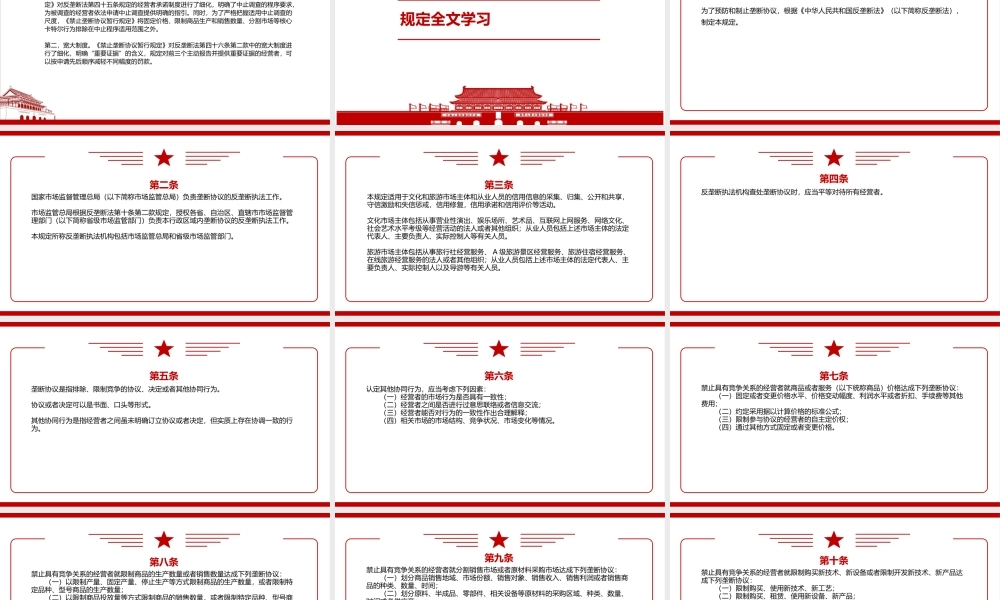 2022《禁止垄断协议暂行规定（2022修正）》全文学习材料PPT课件（带内容）.ppt