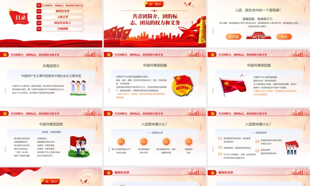 2022年五四新团员入团仪式-青春献祖国永远跟党走PPT课件（带内容）.pptx