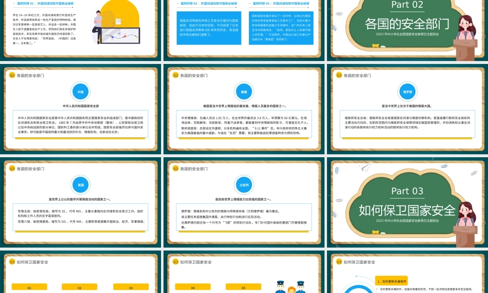 2022年中小学生第七个国家安全教育日主题班会党课PPT课件（附心得体会）.pptx