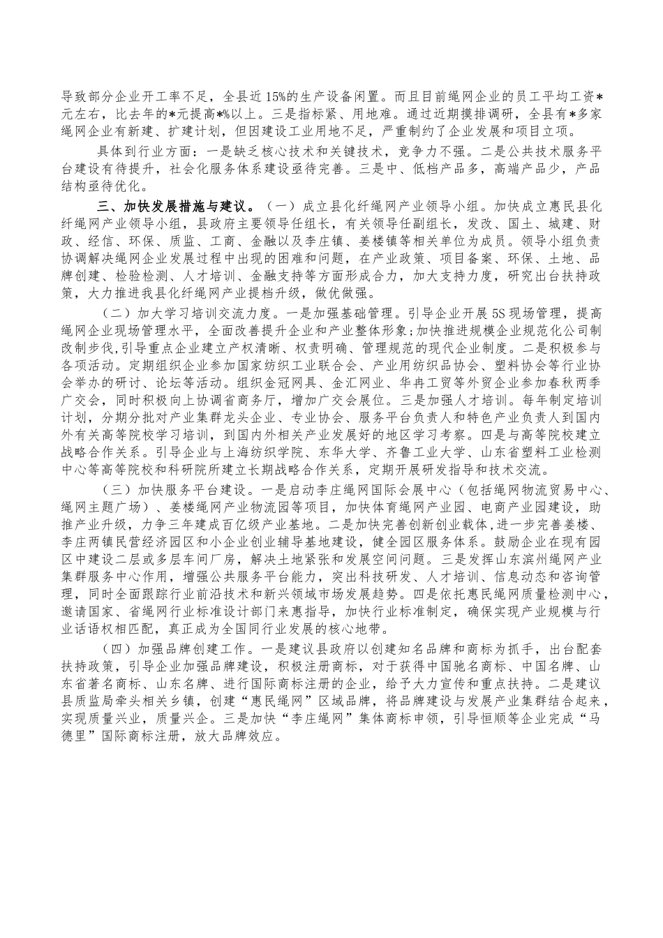 推动绳网产业提档升级调研报告.docx_第2页