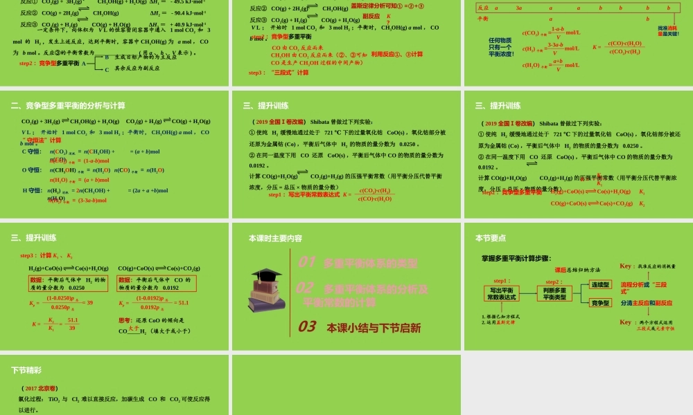 2022届高三化学专题复习工业生产中的多重平衡.pptx